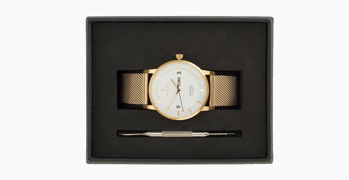 Gold watch view 3
